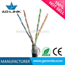 Cableado de red al aire libre solo chaqueta / cable de doble cable utp cat5e en cables de comunicación